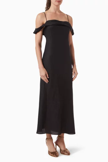 Off-shoulder Midi Dress