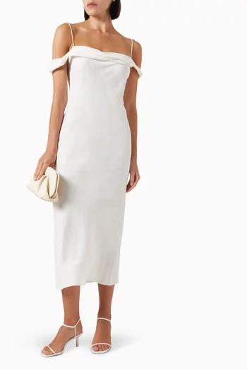 Off-shoulder Midi Dress