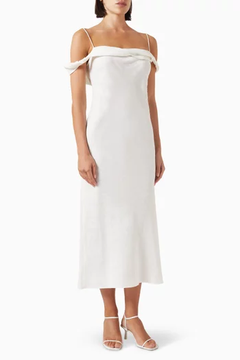 Off-shoulder Midi Dress