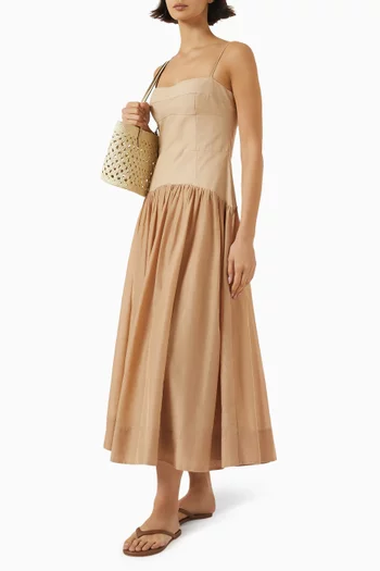 Provence Maxi Dress in Cotton-silk