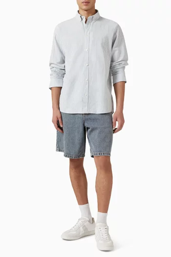 Konrad Striped Shirt in Cotton Blend