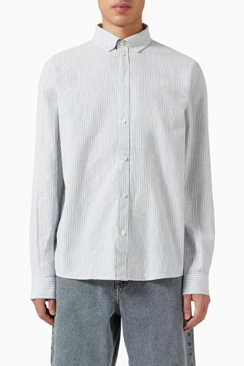 Konrad Striped Shirt in Cotton Blend