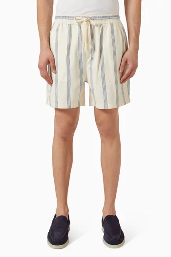 Lawson Stripe Shorts in Cotton Twill