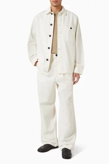 Pleated Loose Fit Pants in Cotton & Linen
