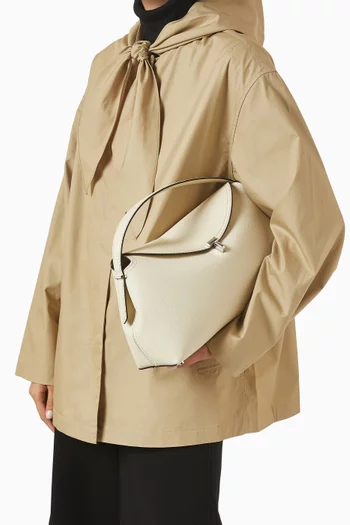 T-lock Top-handle Bag in Grained Leather