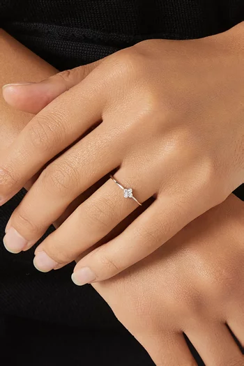 Houstonia Rosea Diamond Ring in 18kt White Gold