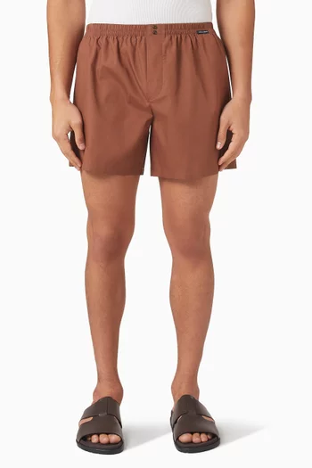 شورت بنمط بوكسر قطن بوبلين