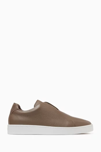 AUR3 Sneakers in Grained Leather