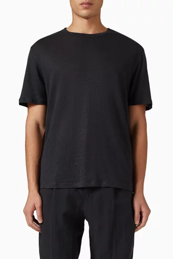 Garment-dyed T-shirt in Linen