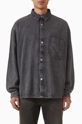 Maza Buttoned Shirt in Denim