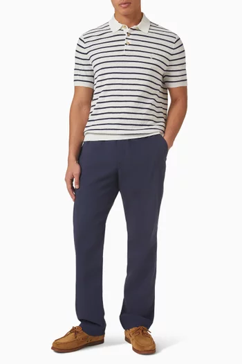 Striped Polo T-shirt in Knit