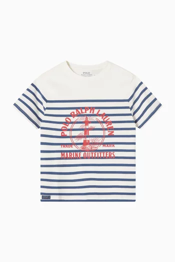 Striped T-shirt in Cotton