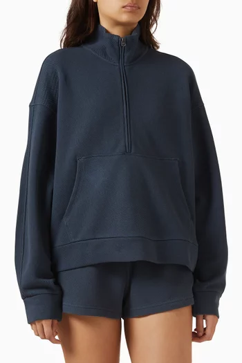 Half-zip Sweatshirt in Pique Fleece
