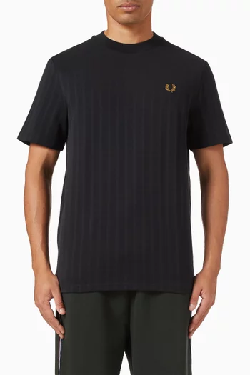 Stripe T-shirt in Cotton Pique