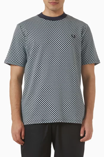 Chequerboard T-shirt in Cotton