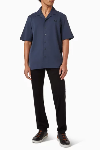 Revere Collar Shirt in Compress Mesh