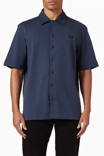 Revere Collar Shirt in Compress Mesh