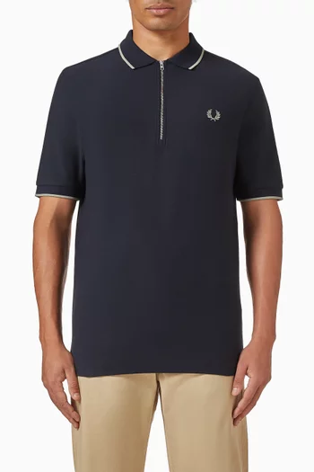 Polo Shirt in Crepe Pique