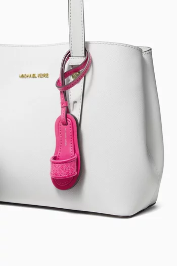 Signature Logo Slide Bag Charm in Canvas