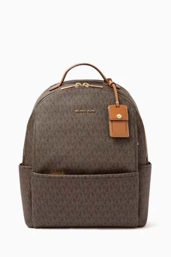 Large Sable Signature Logo Backpack in Logo Canvas