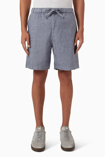 Beach Shorts in Linen-blend