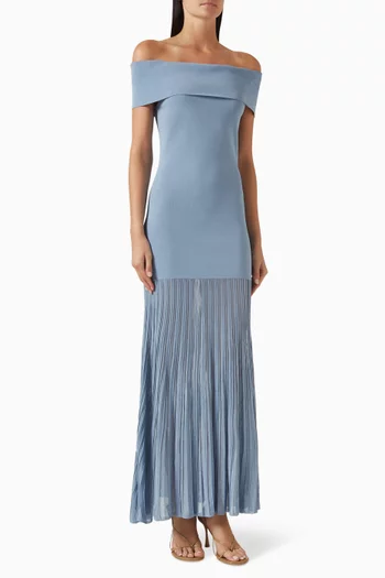 Off-shoulder Dress in Stretch-knit