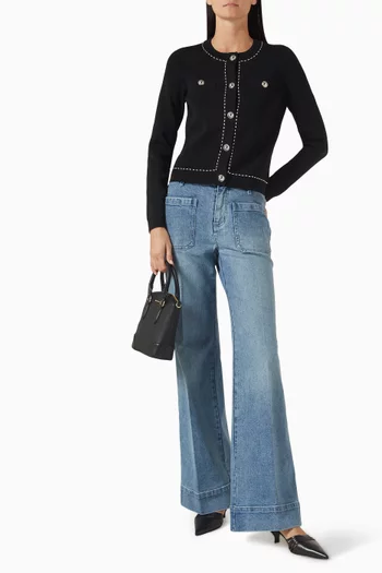 Stud Cardigan in Viscose-blend