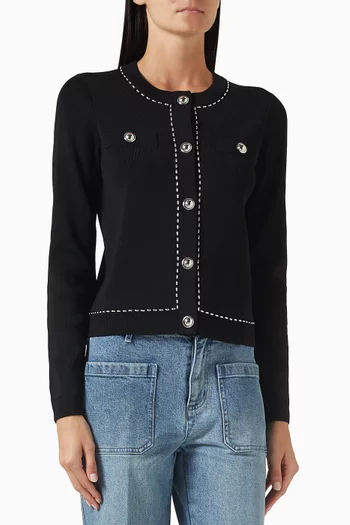 Stud Cardigan in Viscose-blend