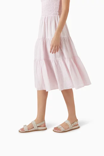 Nia Signature Logo Sandals in Canvas