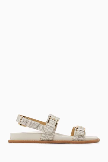 Nia Signature Logo Sandals in Canvas