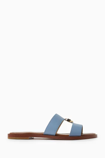 Erin Flat Sandals in Leather