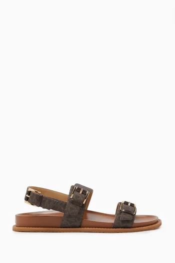 Nia Signature Logo Sandals in Canvas
