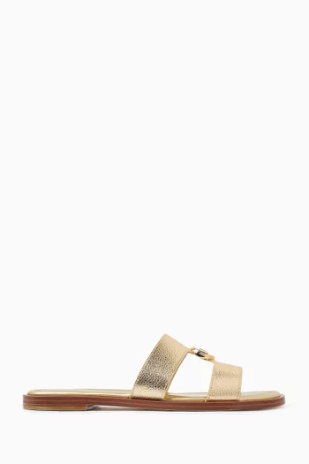 Erin Flat Sandals in Leather