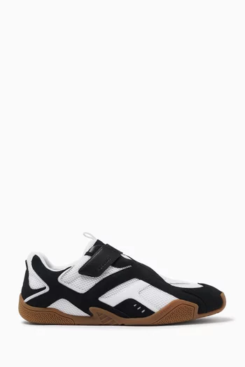 Low-top Sneakers in Suede & Mesh