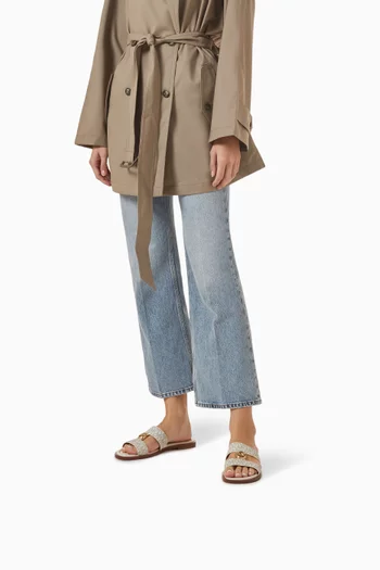 Erin Flat Sandals in Canvas