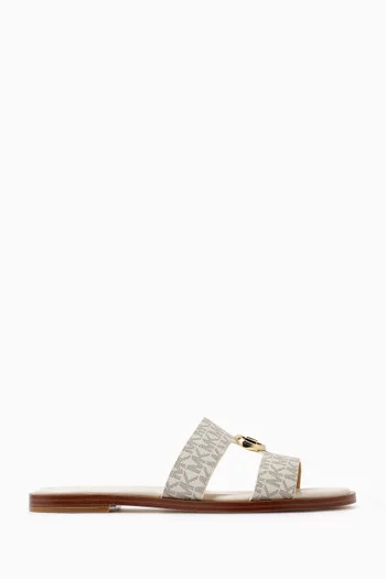 Erin Flat Sandals in Canvas