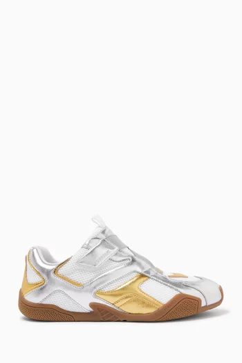 Low-top Sneakers in Leather & Mesh