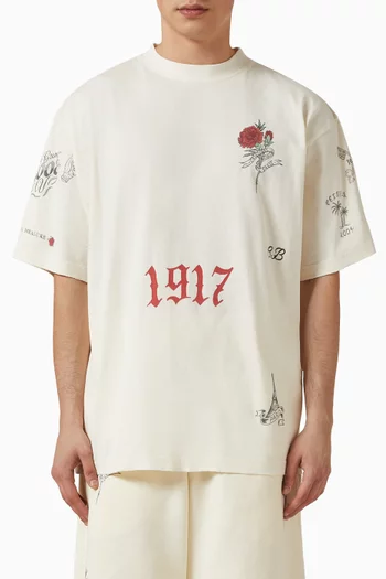 Tattoo Medium-fit T-shirt in Cotton Jersey