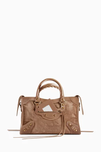 Small Le City Bag in Suede & Smooth Calfskin