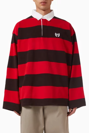 Striped Polo Shirt in Cotton