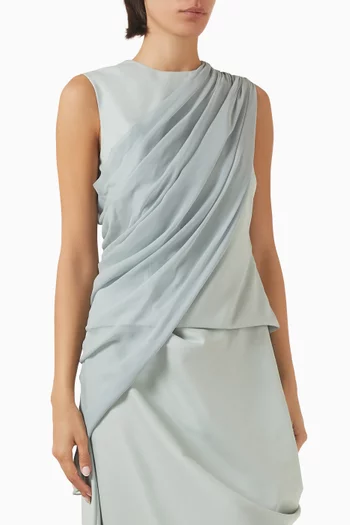 Ray Scarf Top in Wool-blend