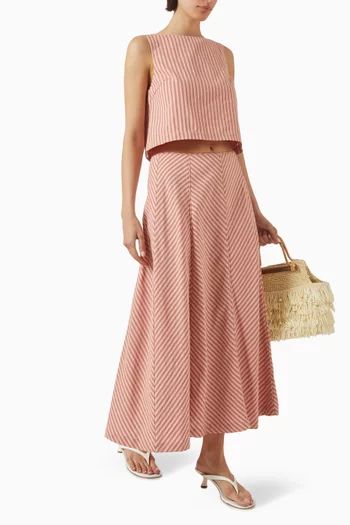 Paloma Striped Panelled Skirt