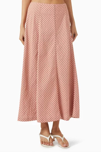 Paloma Striped Panelled Skirt