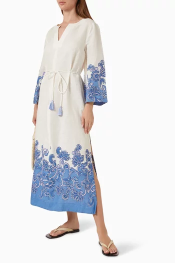 Ariya Belted Kaftan in Linen