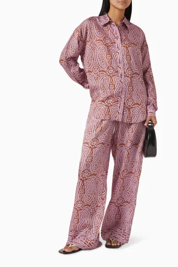 Stevie Printed Shirt in Silk
