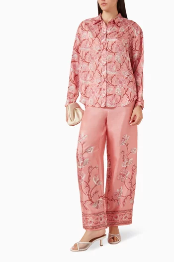 Stevie Printed Shirt in Silk