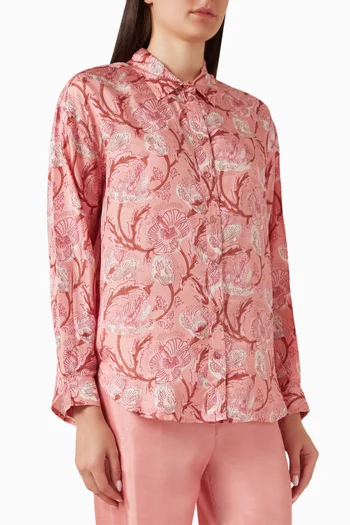 Stevie Printed Shirt in Silk
