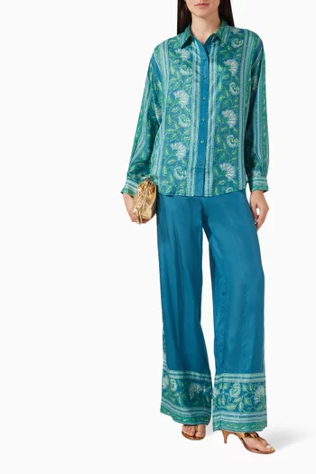 Stevie Printed Shirt in Silk