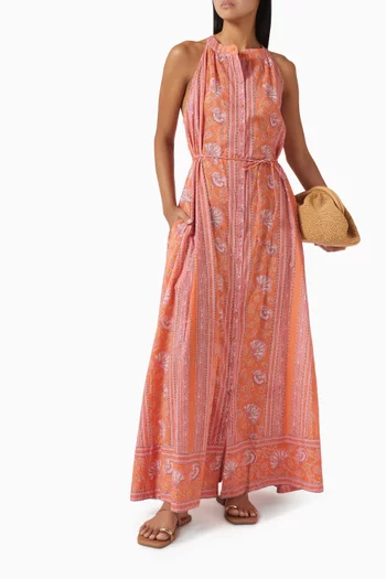 Isha Printed Dress in Cotton