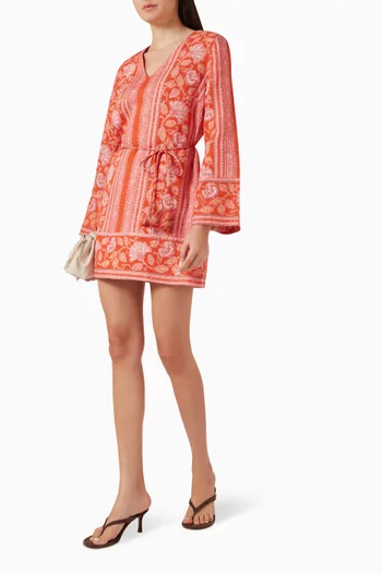 Tavi Belted Dress in Linen